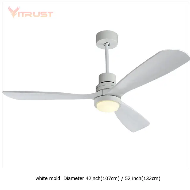 Retro Ceiling Fan Light Led Fan Chandelier Wooden Led Flush Mount