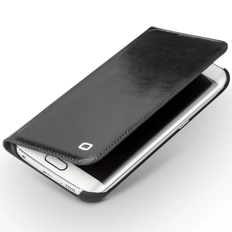 

QIALINO Genuine Leather Phone Case for Samsung Galaxy s6/s6 edge Ultra Thin Flip Cover for Samsung S6 edge plus for 5.1/5.6 inch