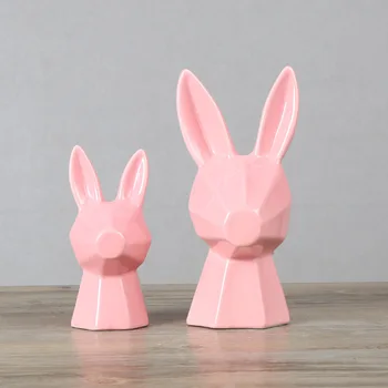 

ElimElim Nordic Ceramics Figurines Animal Cute Bunny Desk decoration Ornament