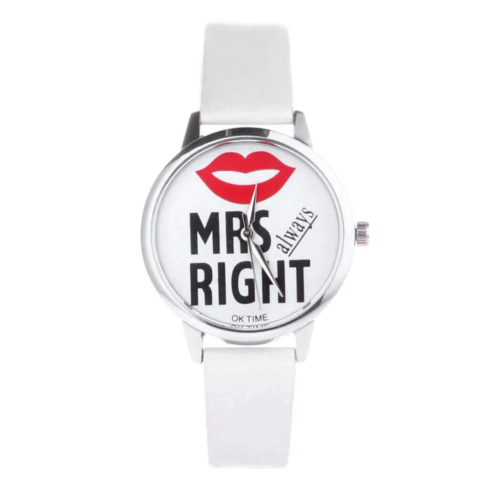 Часы для пар мужские и женские часы Mrs and Mr Right браслет борода губы кварцевые
