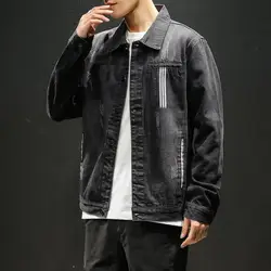Уличные джинсы куртка мужская 2019 Мужская s хип-хоп мода джинсовые куртки мужской весенний приталенная ветровка размер США