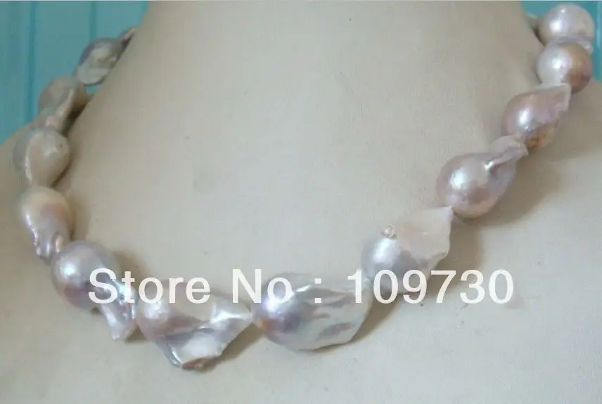 

Jewelry 001714 huge 25-28mm natural south sea white pearl necklace 18inch