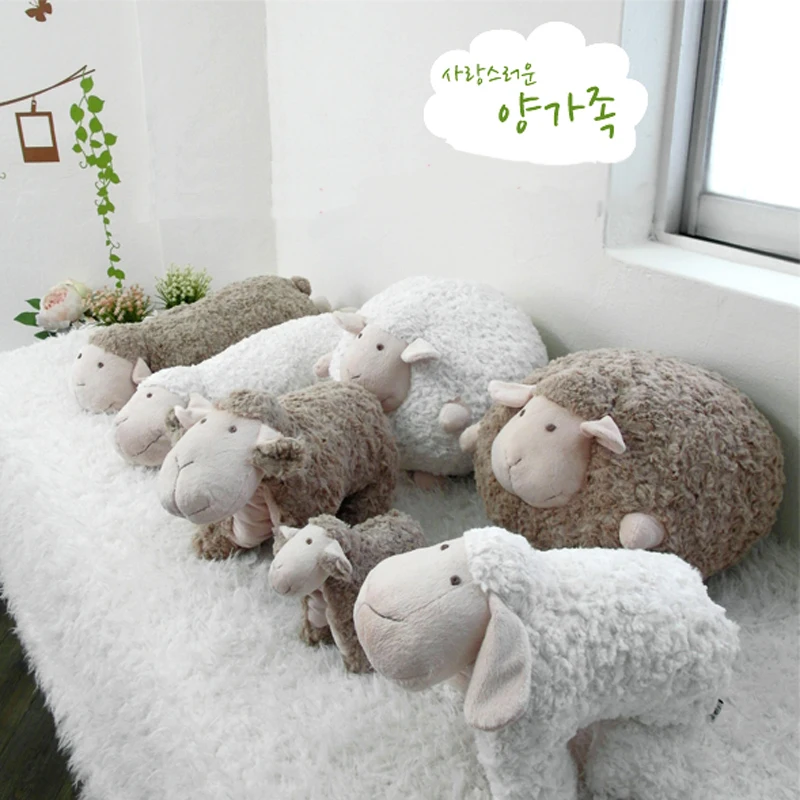 lovely Soft Plush Fat Sheep Ball Toy Sleeping Sheep Doll Pillow Cushion Friend Girl Birthday Gift Cartoon Sheep Lamb Doll Plush