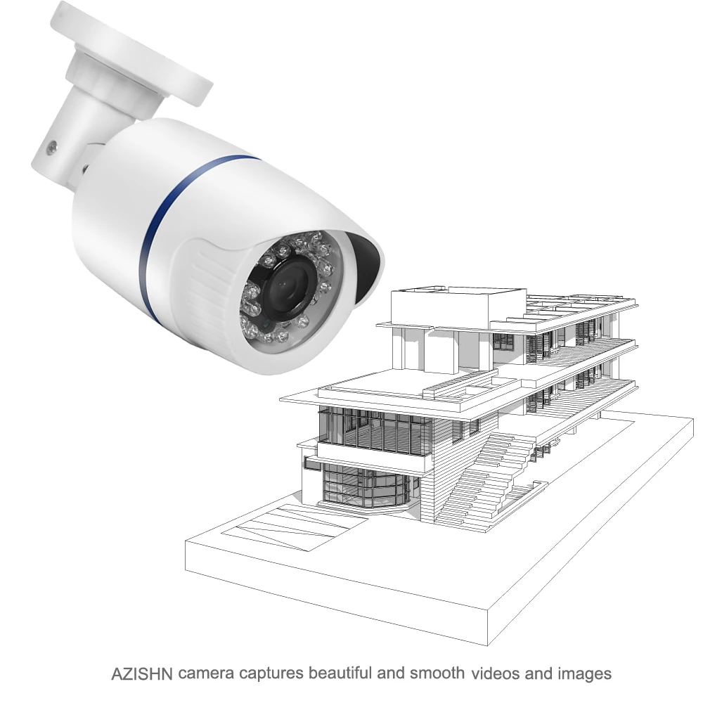 AZISHN камера безопасности 800TVL 1000TVL CMOS датчик 24 ИК светодиодов 3 6 мм объектив