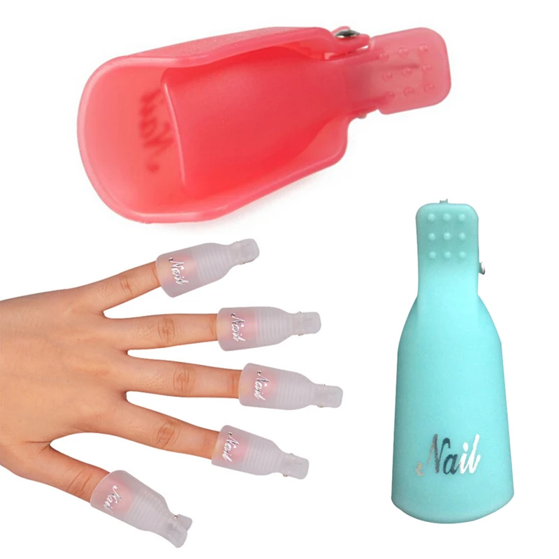 

New 10 Pcs/Lot Remover Gel Polish Nail Art Soak Off Cap Clip Tools UV Nail Degreaser Polish Wrap Tool Nails