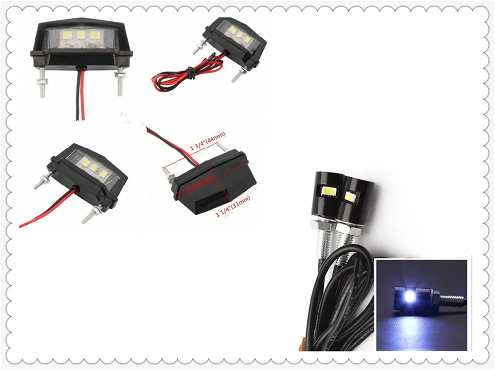 Motorcycle Tail Rear LED License number Plate lamp Light Bulb lights for HONDA CB1100 GIO special CRF1000L AFRICA TWIN CBF1000