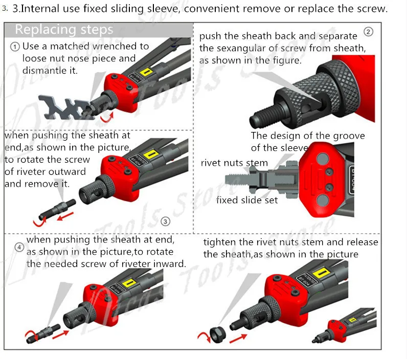 Руководство тянуть заклепки, гайки пистолет клепальщик клепальное устройство BT-606 с гайкой умирает M3, M4, M5, M6, M8 профессиональная пластиковая коробка