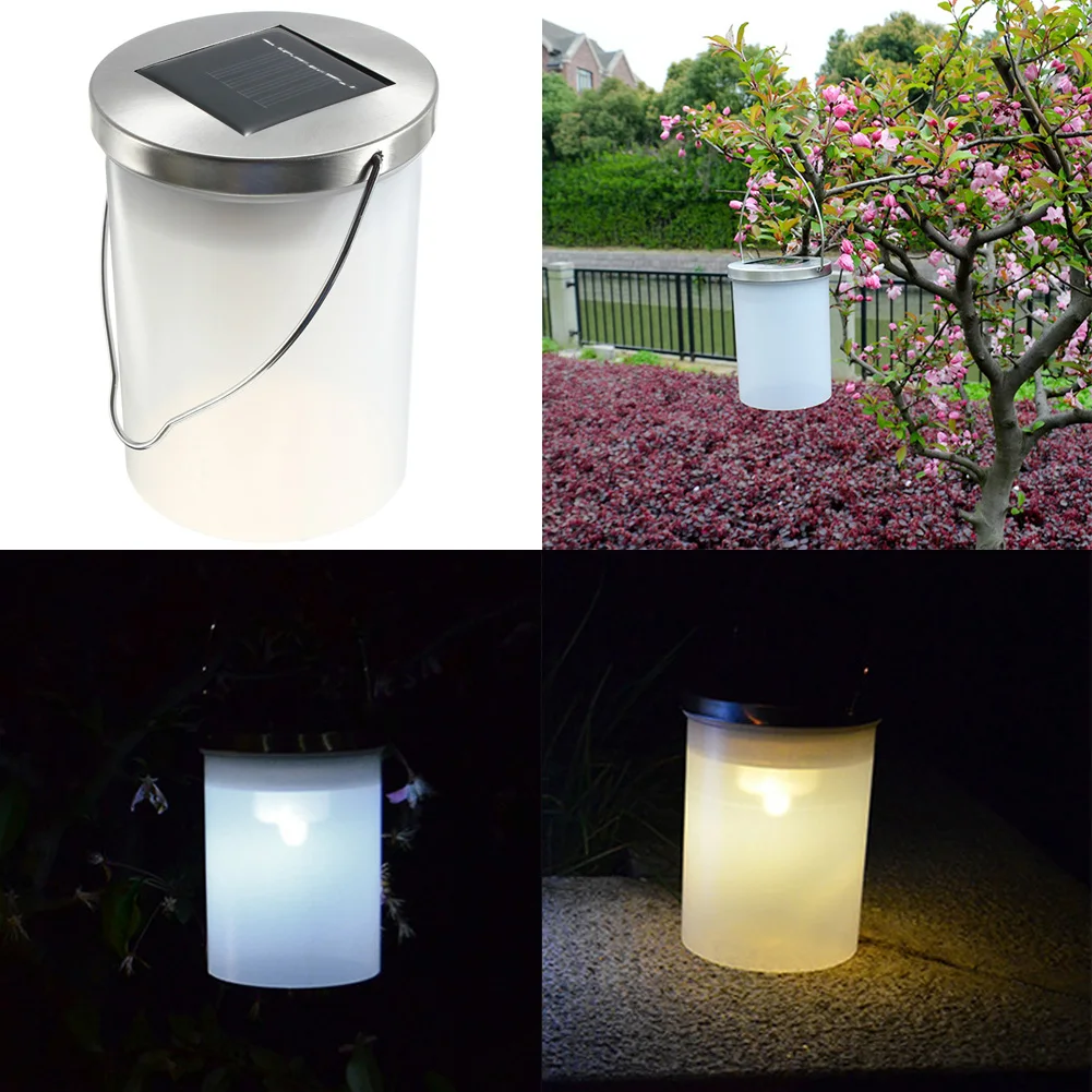Waterproof Solar Power Hanging Lanterns LED Landscape Path Garden Tent Lamp Camping Droplight FULI