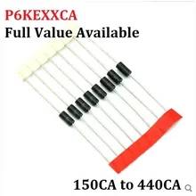 20 шт./лот Телевизоры диода P6KE150CA P6KE180CA P6KE200CA P6KE220CA P6KE250CA P6KE300CA P6KE400CA P6KE440CA