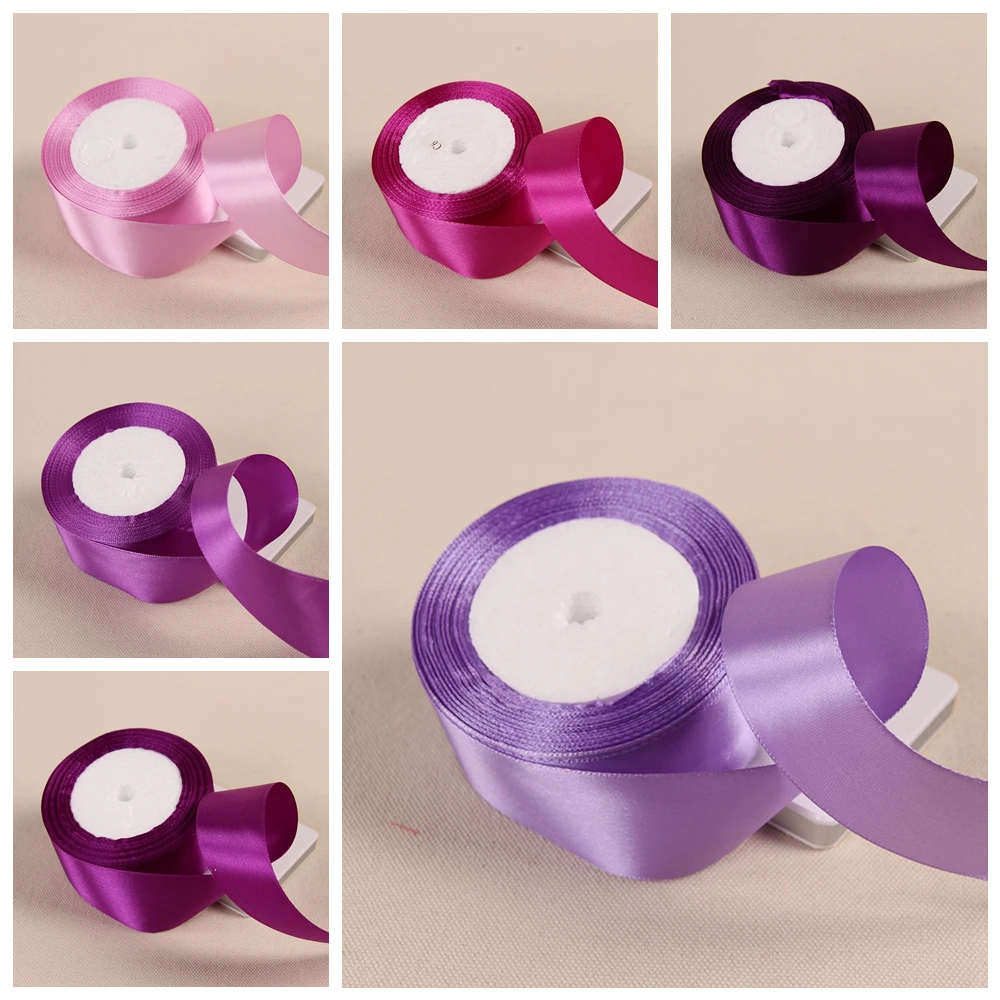 

Purple Lavender Violet Satin Ribbons Christmas Wedding Romantic Silk Ribbon DIY Handmade Crafts 6-10-15-20-25-40-50mm Ribbons