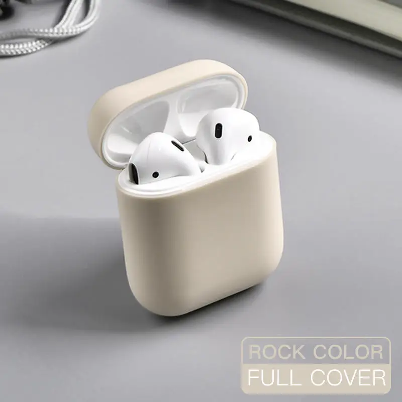 Оригинальные жидкие силиконовые чехлы для наушников для Apple AirPods 1 2 аксессуары Чехлы беспроводные Bluetooth Air Pods защита Earpods - Цвет: Sand White