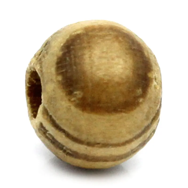 

DoreenBeads 80PCs Coffee Stripe Round Wood Beads 6mm(2/8")
