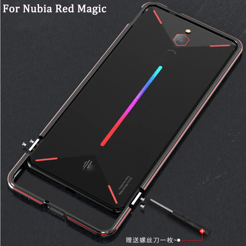 Роскошный брендовый Алюминиевый металлический бампер для Nubia Red Magic NX609J чехол