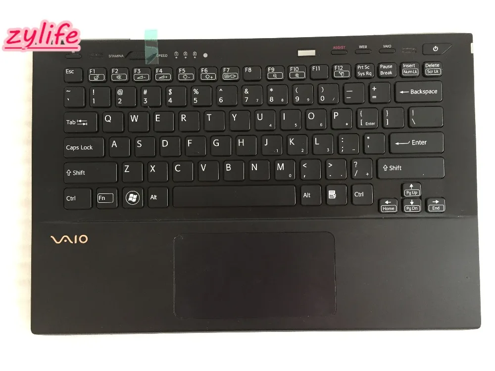 

New For SONY SVS131B11L SVS13AA11L SVS131E1DL 9Z.N6BLF Palmrest Keyboard US Backlit