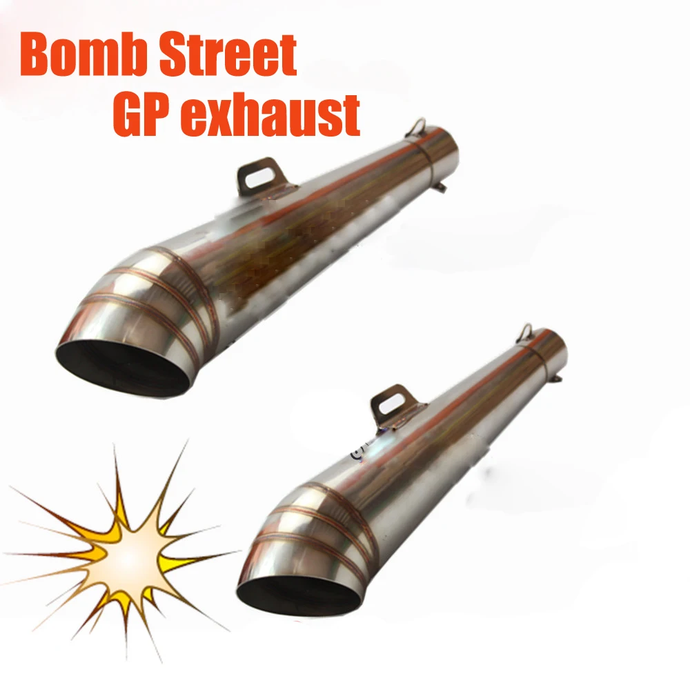 Universal motorcycle GP force exhaust pipe muffler scooter escapes moto