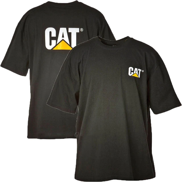 Caterpillar T shirt Men CAT Short Sleeve Trademark Logo Tee T Shirts
