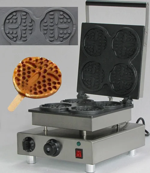 

Waffle making machine; Waffle maker shapes Smile; Waffle maker on stick