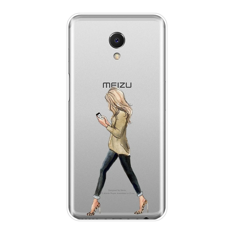 Мягкий силиконовый чехол для телефона Meizu M2 M3 M3S M5 M5C M5S M6 M6S M6T Черный дорожный
