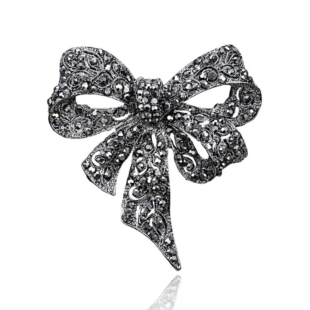 Bow Knot Brooch Dress Clip Exquisite Lady Scarf Pins Fashion Brooch Pin