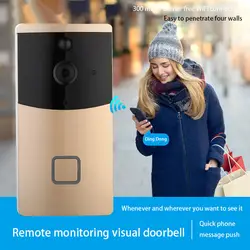 Беспроводной безопасности камера дверные звонки Кольцо Дверной звонок с изображением колокольчика wifi-глазок для двери с монитором 720 P