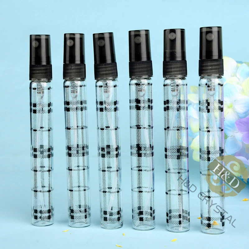 New Arrival 6pcs/lot Glass Black Mini 10ml Travel Portable Empty Perfume Bottle Refillable Spray Makeup Atomizers | Красота и