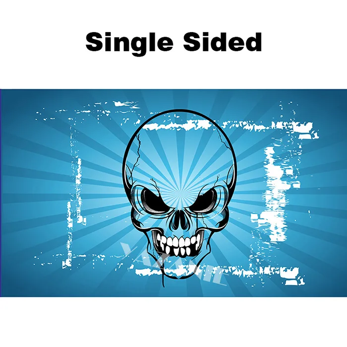 Single Sided Yazanie Любой размер с прикольным череп-арт флаги и растяжки страшный череп Ужасный Череп в стиле «панк-не череп мертвеца головка Двусторонняя флаги на заказ - Цвет: Single Sided