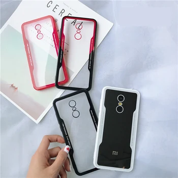 

500pcs Acrylic Back Soft Silicone Frame Case For Xiaomi Mi 9 8 SE Lite 6X Mix 2S Redmi Note 7 6 5 Pro Plus With Dust Plug Cover