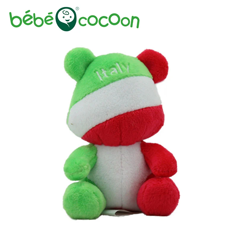 Bebecocoon 2017 10cm Kawaii National Italian Flag Teddy Bear Key Chain Animal Plush Lovely Stuffed Kids Toy for Gifts Set | Игрушки и