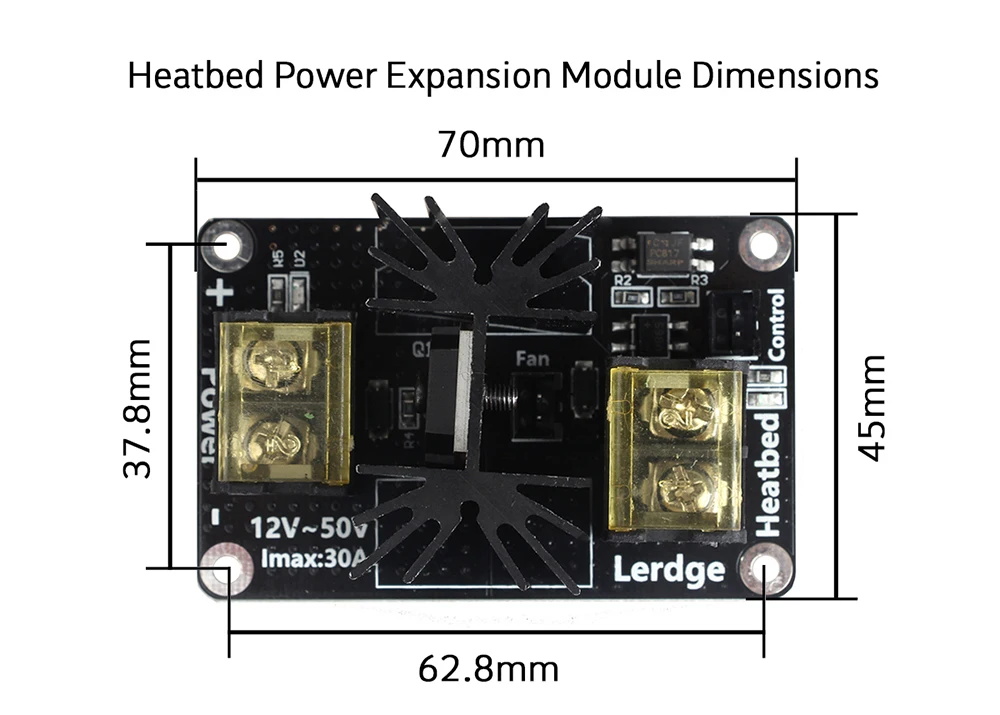 Heated Bed Power Expansion Module Hot bed Module High Power Module MOS Tube with Cable (4)