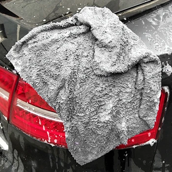 

Absorbent Fleece Interior Soft Detailing Care Supplies Car Wash Towel Accessories Kit Gray Car Cleaning Thickened