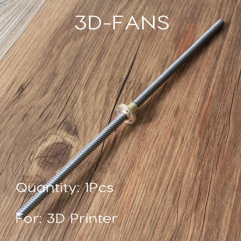 1pcs RepRap 3D Printer THSL 350 8D Thread 8mm Length 350mm with Copper Nut T type