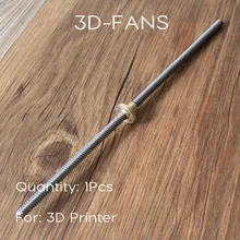 1 шт. RepRap 3D-принтеры THSL-350-8D Нитки 8 мм Длина 350 мм с Медь гайка-Т-типа шаговый двигатель привести винт диаметр 8 мм