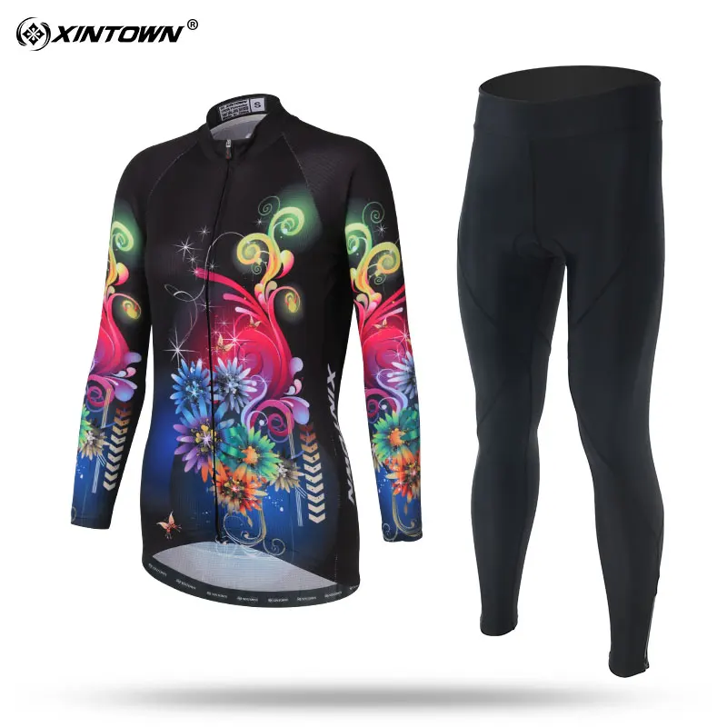 XINTOWN Breathable Long Sleeve font b Cycling b font font b Jersey b font Set MTB
