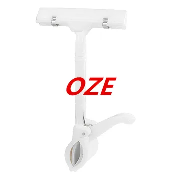 

1PCS Supermarket Rotatable White Plastic POP Thumb Display Sign Clip