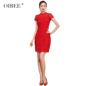 

OIBEE2019 autumn new fashion sexy gold silk collar collar short-sleeved slim ladies dress