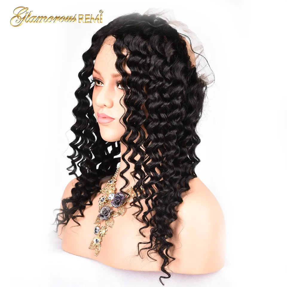 Peruvian Deep Wave Hair Pre Plucked 360 Lace Frontal Closure With Baby Hair 100% Human Remy Hair Closure Free Part Natural Color