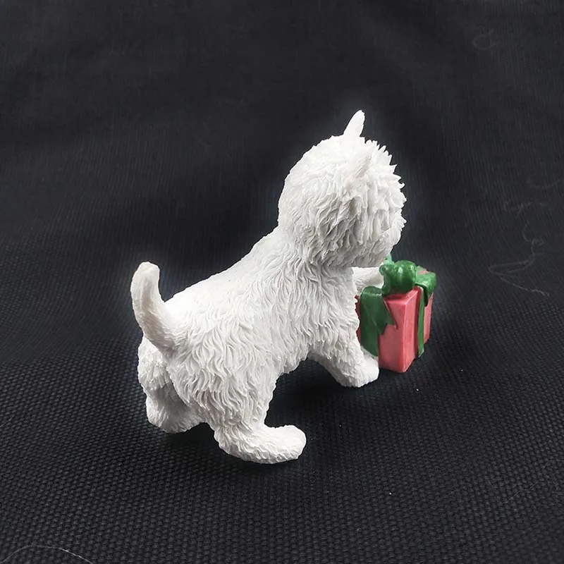 Mnotht 1/6 West Highland Terrier собака играть Подарочная коробка модель собаки игрушка Смола