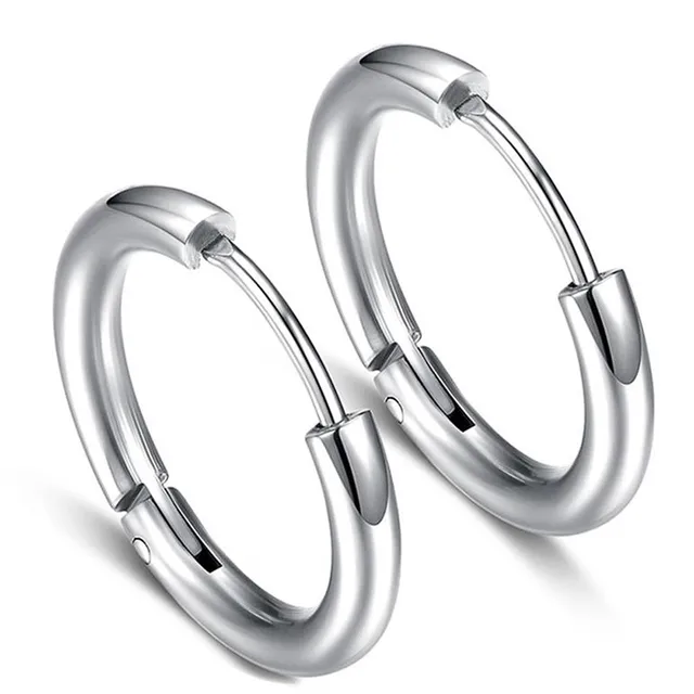 Aliexpress Punk Jewelry Small Hoop Earrings 316l Stainless Punk Jewelry Small Hoop Earrings 316l Stainless Steel Women Men Circle Anti Allergy Size
