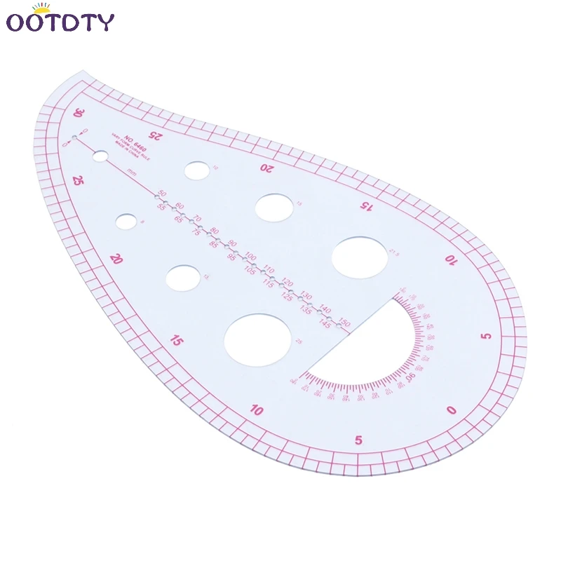 Multifunctional Sleeve Curve Ruler Measure Plastic Dressmaking Tailor