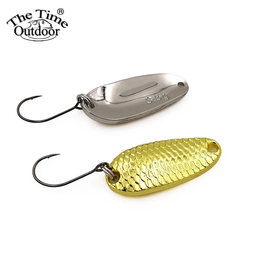 THETIME Trout Spoon Lures 3 Pieces/Box Metal Bait Sharp Hooks 2.5g 3.5g 5g  Small Micro Jigging Fishing Accessories Gear