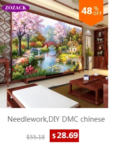 DMC Китайский вышивки крестом наборы Cherry blossom сад с принтом на вышитой ткани Счетный вышивка наборы для ухода за кожей рукоделие