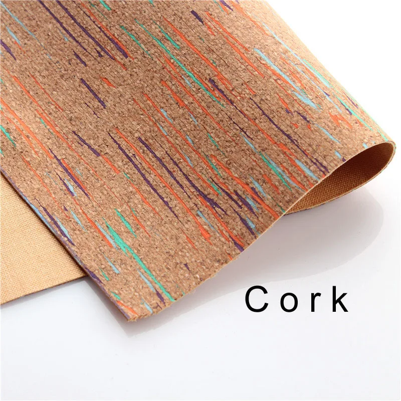 Buy cork fabric Natural colorful cork leather natural