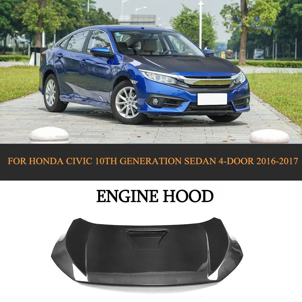 Carbon fiber Car Racing Engine Hood Cover for Honda Civic 2016