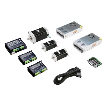 

Free Ship US&US Ship Stepper Motor 1Axis Nema 34 1600oz.in 3.5A Spindl+2axis NEAM23 425oz.in 3A&Driver controller CNC