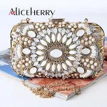 Сумки высококачественные винтажные сумки-ридикюли ручной работы Бисероплетение вечерняя клатч женская свадебная сумочка сумки цепи bolsas feminina