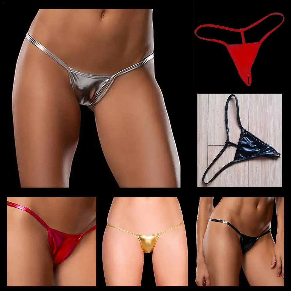 Женские сексуальные лакированные кожаные стринги T pants сексуальное нижнее белье|