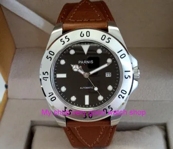 

43mm Parnis Sapphire Crystal Japanese 21 jewels Automatic Self-Wind Movement Mechanical watches 5Bar Men's watches 53SY