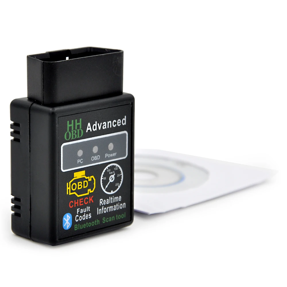 Новое поступление автомобильный диагностический сканер V2.1 ELM327 HH Bluetooth OBD 2 II