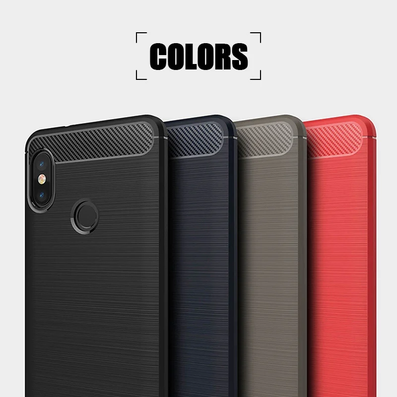 Tomkas Soft TPU Case For Xiaomi Mi 6X Case Silicone Luxury Full Cover Xiaomi Mi Max 2 Redmi 5A 5 Plus Case Brushed Carbon Fiber  (9)