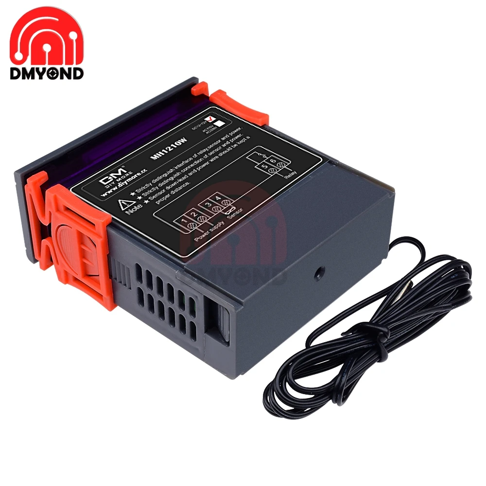 MH1210W AC-DC 12V 110V 220V 10A цифровой термостат регулятор температуры контроллер термометра контроль нагрева охлаждения